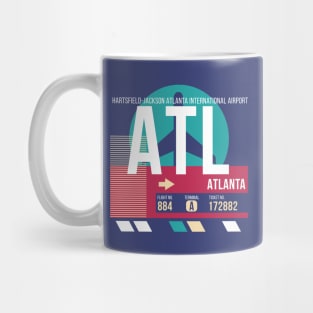 Atlanta (ATL) Airport Code Baggage Tag Mug